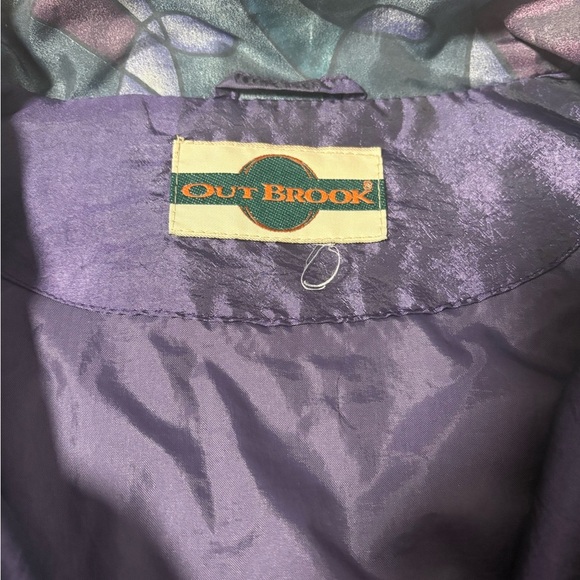 Vintage Purple and Teal Women's Jacket - Picture 5 of 6